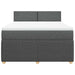 Pat box spring cu saltea, gri închis, 140x190 cm, textil - WALTI WALTI