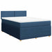Pat box spring cu saltea, albastru, 140x200 cm, textil - WALTI WALTI