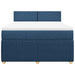 Pat box spring cu saltea, albastru, 140x200 cm, textil - WALTI WALTI