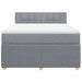 Pat box spring cu saltea, gri deschis, 140x190 cm, textil - WALTI WALTI