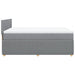 Pat box spring cu saltea, gri deschis, 140x190 cm, textil - WALTI WALTI