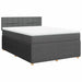 Pat box spring cu saltea, gri închis, 140x190 cm, textil - WALTI WALTI