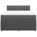Pat box spring cu saltea, gri închis, 140x190 cm, textil - WALTI WALTI