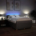 Pat box spring cu saltea, gri taupe, 140x200 cm, textil - WALTI WALTI