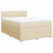 Pat box spring cu saltea, crem, 140x200 cm, textil - WALTI WALTI