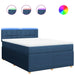 Pat box spring cu saltea, albastru, 140x200 cm, textil - WALTI WALTI