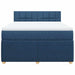Pat box spring cu saltea, albastru, 140x200 cm, textil - WALTI WALTI