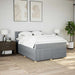Pat box spring cu saltea, gri deschis, 140x190 cm, textil - WALTI WALTI