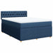Pat box spring cu saltea, albastru, 140x200 cm, textil - WALTI WALTI