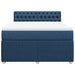 Pat box spring cu saltea, albastru, 140x200 cm, textil - WALTI WALTI