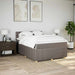 Pat box spring cu saltea, gri taupe, 140x200 cm, textil - WALTI WALTI
