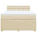 Pat box spring cu saltea, crem, 140x200 cm, textil - WALTI WALTI