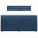Pat box spring cu saltea, albastru, 140x200 cm, textil - WALTI WALTI