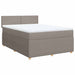 Pat continental cu saltea gri taupe 140x200 cm material textil - WALTI WALTI