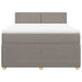 Pat continental cu saltea gri taupe 140x200 cm material textil - WALTI WALTI