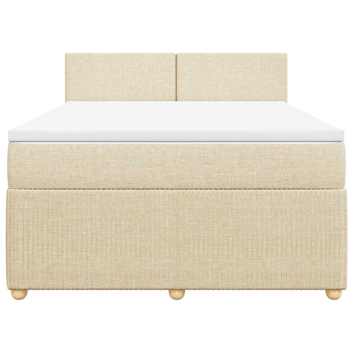 Pat continental cu saltea, crem, 140x200 cm, material textil - WALTI WALTI