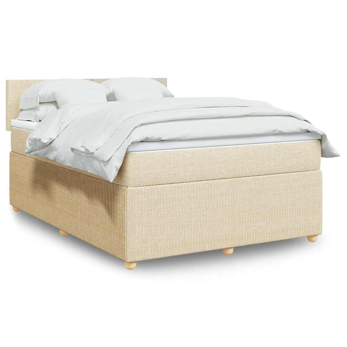Pat continental cu saltea, crem, 140x200 cm, material textil - WALTI WALTI
