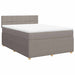 Pat continental cu saltea gri taupe 140x200 cm material textil - WALTI WALTI