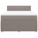 Pat continental cu saltea gri taupe 140x200 cm material textil - WALTI WALTI