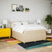 Pat continental cu saltea, crem, 140x200 cm, material textil - WALTI WALTI