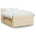 Pat continental cu saltea, crem, 140x200 cm, material textil - WALTI WALTI