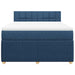 Pat continental cu saltea, albastru, 140x200cm, material textil - WALTI WALTI