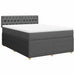 Pat box spring cu saltea, gri închis, 140x200 cm, textil - WALTI WALTI