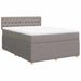 Pat continental cu saltea gri taupe 140x200 cm material textil - WALTI WALTI