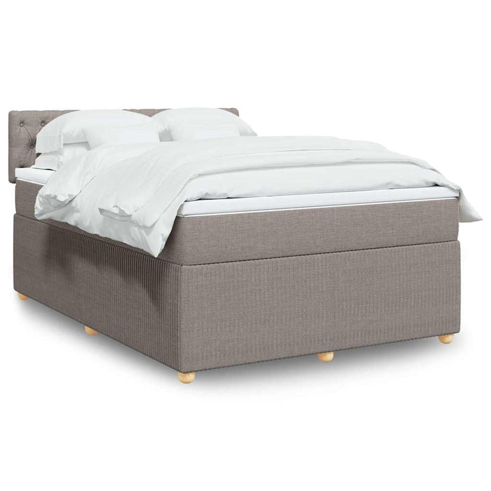 Pat continental cu saltea gri taupe 140x200 cm material textil - WALTI WALTI