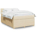 Pat continental cu saltea, crem, 140x200 cm, material textil - WALTI WALTI