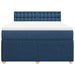 Pat continental cu saltea, albastru, 140x200cm, material textil - WALTI WALTI