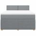 Pat continental cu saltea, gri deschis, 160x200 cm, textil - WALTI WALTI