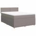 Pat box spring cu saltea, gri taupe, 160x200 cm material textil - WALTI WALTI