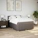 Pat box spring cu saltea, gri taupe, 160x200 cm material textil - WALTI WALTI