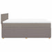 Pat box spring cu saltea, gri taupe, 160x200 cm material textil - WALTI WALTI