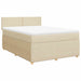 Pat box spring cu saltea, crem, 160x200 cm, material textil - WALTI WALTI