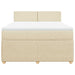 Pat box spring cu saltea, crem, 160x200 cm, material textil - WALTI WALTI