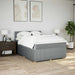 Pat continental cu saltea, gri deschis, 160x200 cm, textil - WALTI WALTI