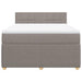 Pat box spring cu saltea, gri taupe, 160x200 cm material textil - WALTI WALTI