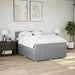 Pat continental cu saltea, gri deschis, 160x200 cm, textil - WALTI WALTI