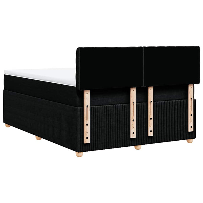Pat box spring cu saltea, negru, 160x200 cm, textil - WALTI WALTI