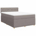 Pat box spring cu saltea, gri taupe, 160x200 cm material textil - WALTI WALTI