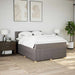 Pat box spring cu saltea, gri taupe, 160x200 cm material textil - WALTI WALTI