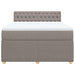 Pat box spring cu saltea, gri taupe, 160x200 cm material textil - WALTI WALTI