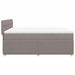 Pat box spring cu saltea, gri taupe, 160x200 cm material textil - WALTI WALTI