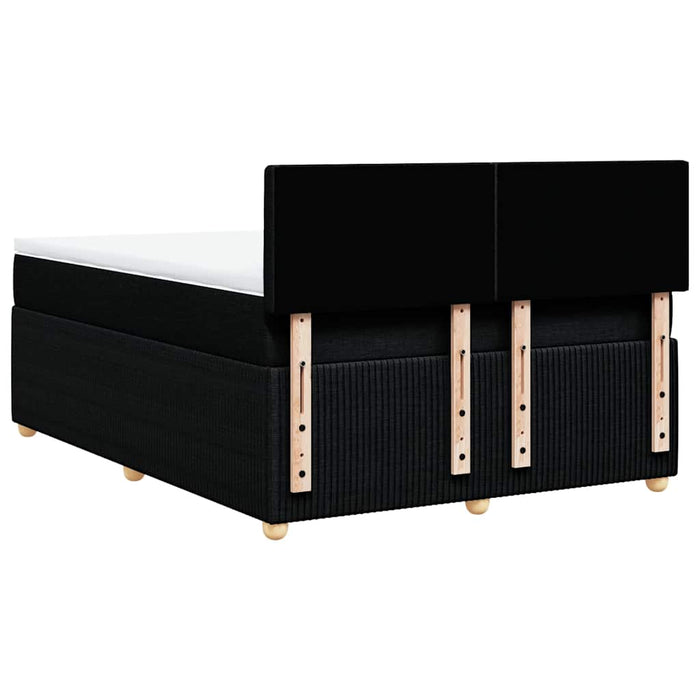 Pat box spring cu saltea, negru, 160x200 cm, textil - WALTI WALTI