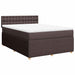 Pat box spring cu saltea, maro închis, 160x200 cm, textil - WALTI WALTI