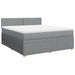 Pat continental, gri deschis, 180x200 cm, material textil - WALTI WALTI