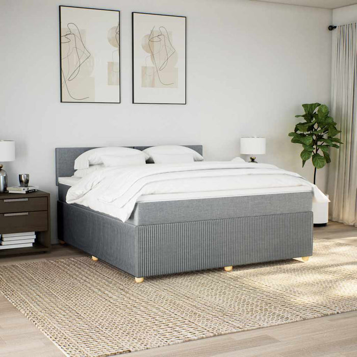 Pat continental, gri deschis, 180x200 cm, material textil - WALTI WALTI