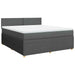 Pat box spring cu saltea, gri închis, 180x200 cm, textil - WALTI WALTI